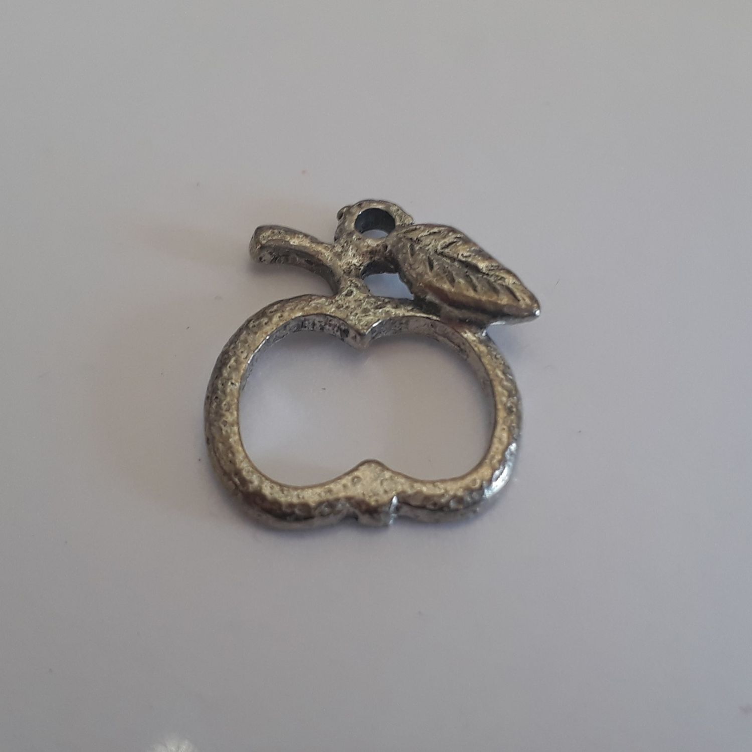 Apple Charm - Silver 15mm