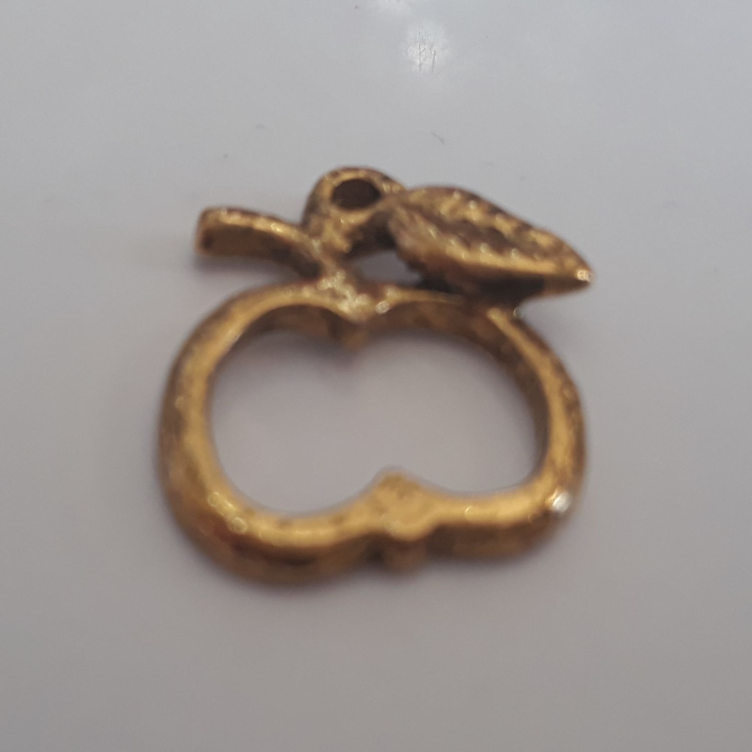 Apple Charm - Gold 15mm
