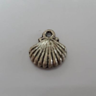 Seashell Charm - Silver 14mm