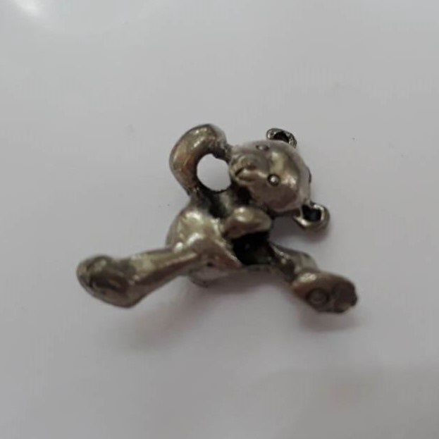 Teddy Charm (Cord Hugger) - Silver 16mm