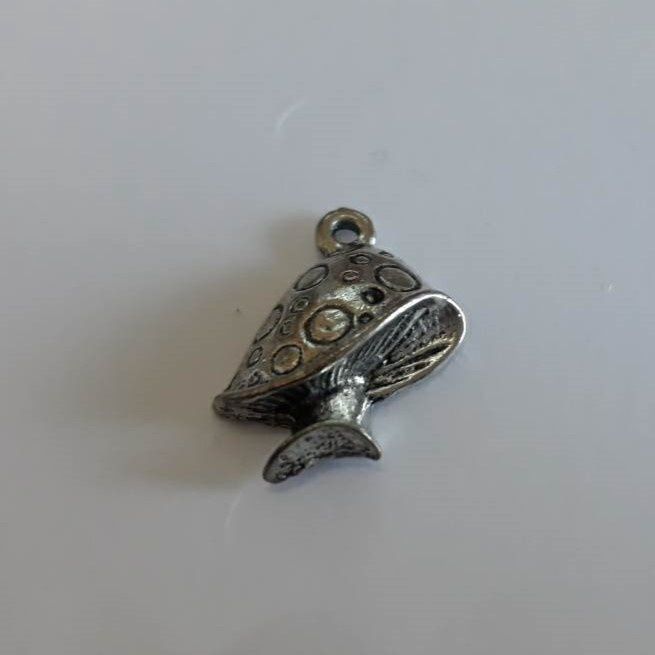 Mushroom Charm - Silver 17mm