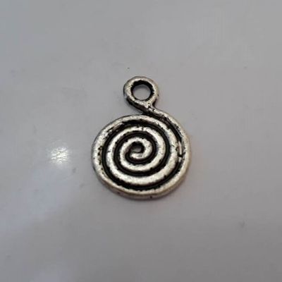 Spiral Charin - Antique Silver 18x13mm
