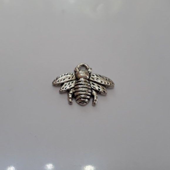 Bee Charm - Silver 20x16mm