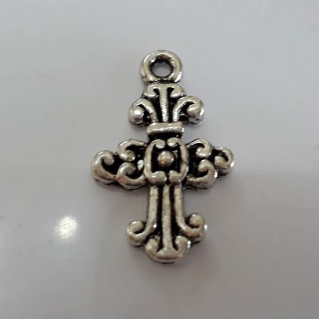 Cross Charm - Silver 25mm