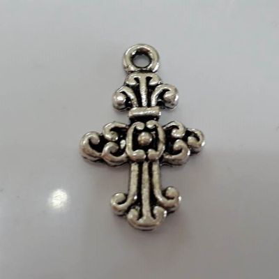 Cross Charm - Silver 25mm