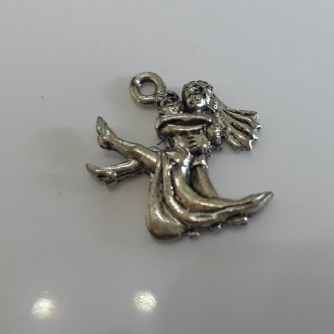 Bride &amp; Groom Charm - Silver 19mm