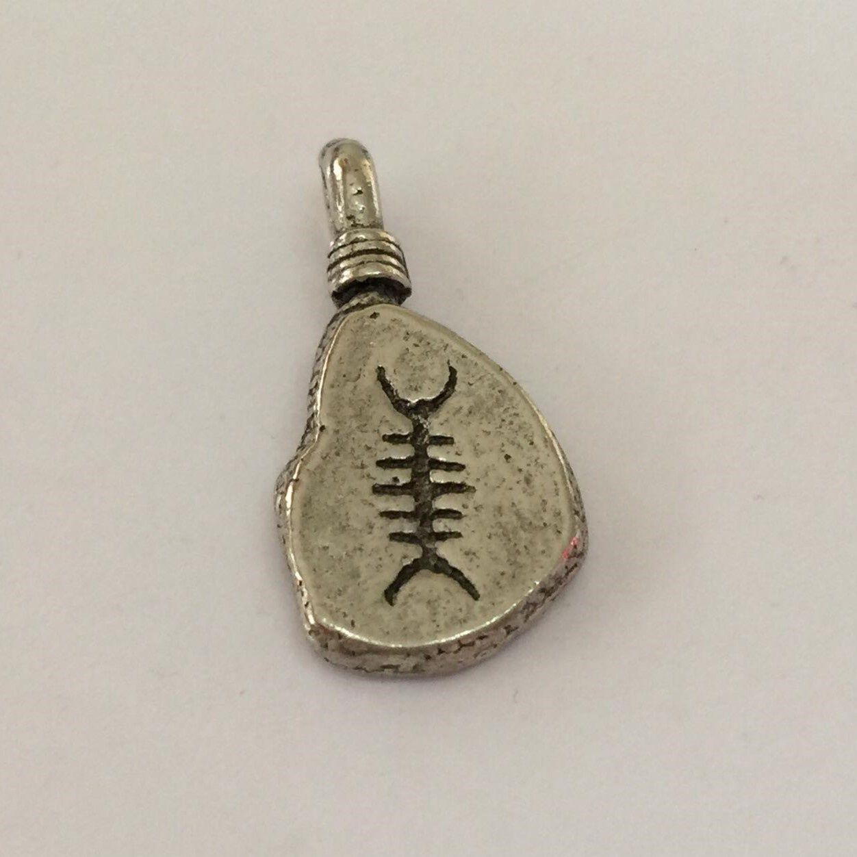 Cave Drawing Charm - Antique Silver 30x15mm