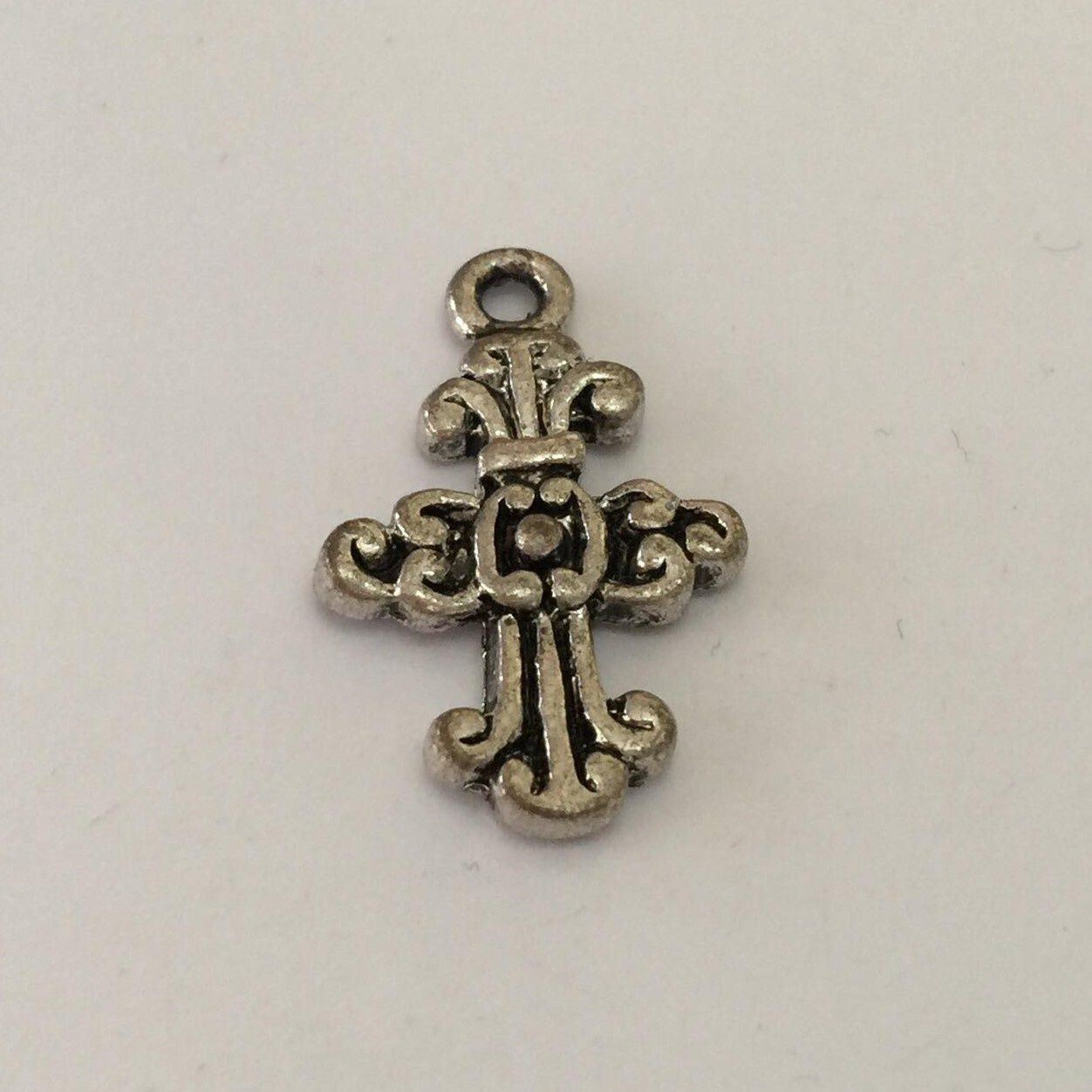 Cross Charm - Silver 35mm