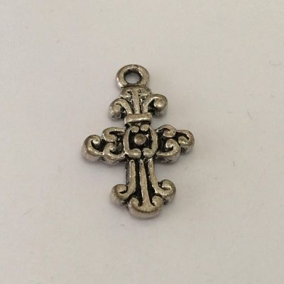 Cross Charm - Silver 35mm