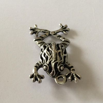 Frog Pendant - Silver 32x22mm