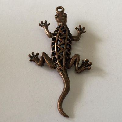Lizard Pendant - Copper 25x52mm