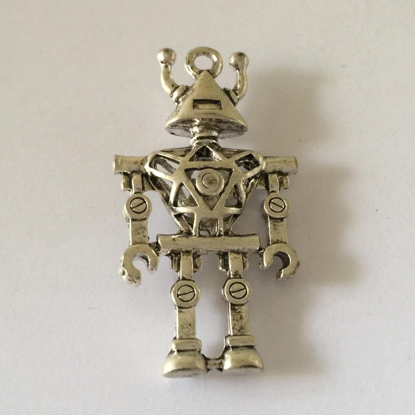 Robot Pendant - Silver Or Bronze