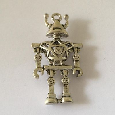 Robot Pendant - Silver Or Bronze