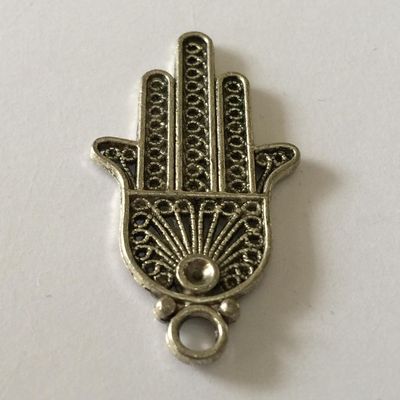 Hamsa Hand, Narrow - Silver 40x20mm