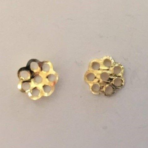 Bead Cap, Filigree - Gold 6mm
