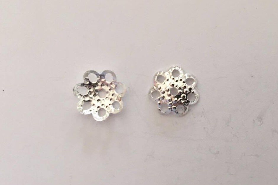 Bead Cap, Filigree - Silver 8mm