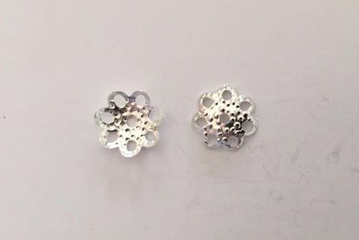 Bead Cap, Filigree - Silver 8mm