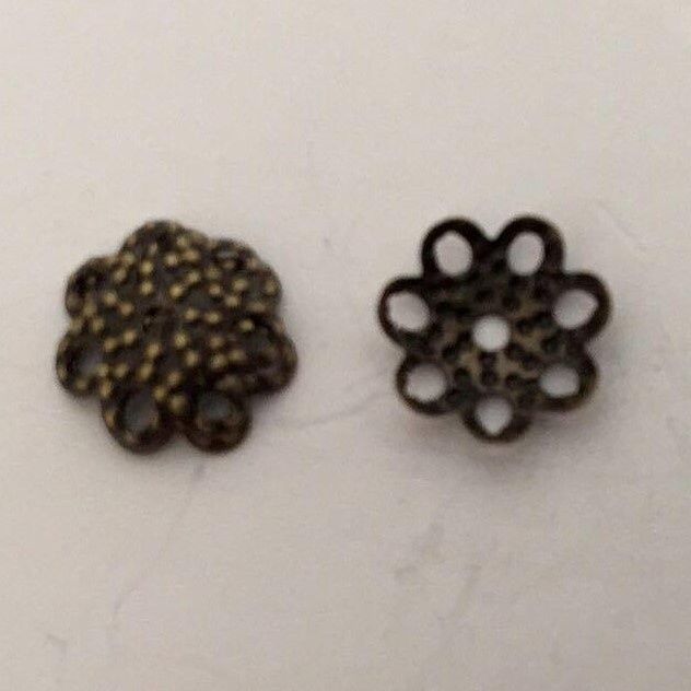 Bead Cap, Filigree - Brass 8mm