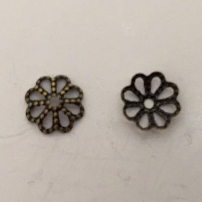 Bead Cap, Filigree - Brass 7mm