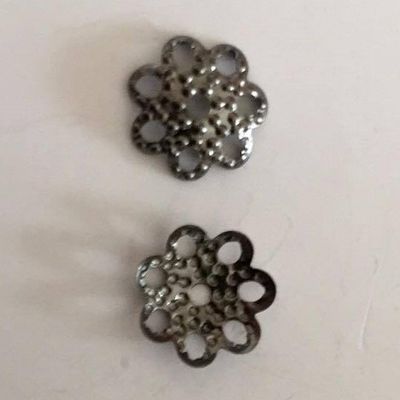 Bead Cap, Filigree - Gunmetal 8mm