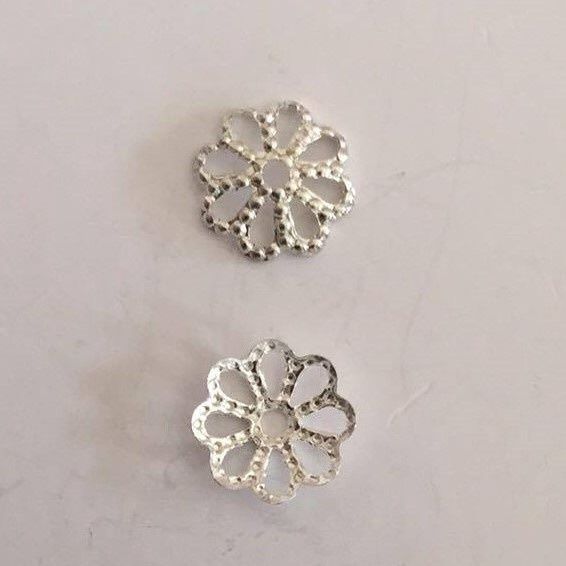 Bead Cap, Filigree - Silver 7mm