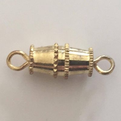 Barrel Clasp - Screw Gold 15mm