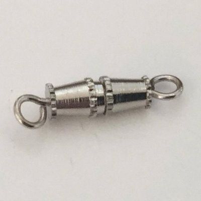 Barrel Clasp - Slim Screw Antique Silver 18mm