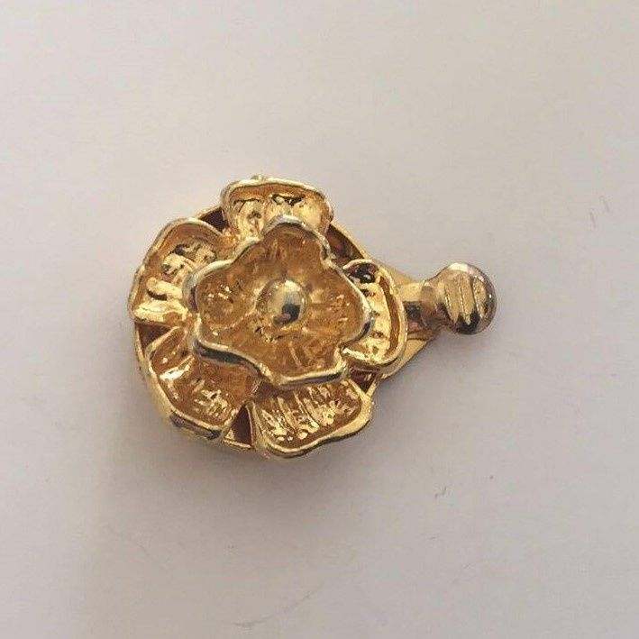 Box Clasp - Flower, Gold 20mm