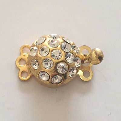 Box Clasp - Diamond Dome, Gold 11mm