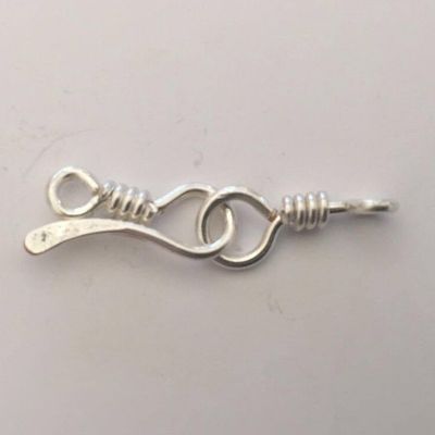 Hook &amp; Eye Coil - Silver 25mm