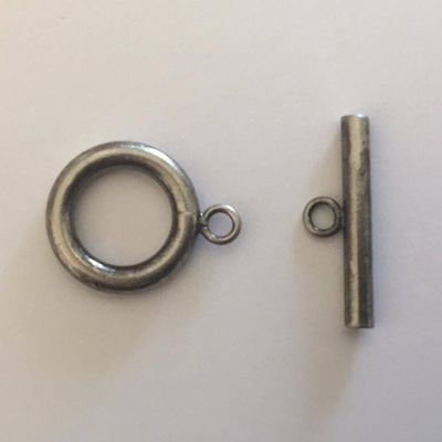 Plain Toggle - Antique Silver 11mm