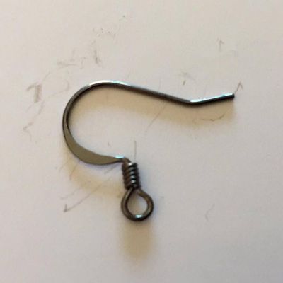 Earring Hook - Gunmetal 15mm (Pair)