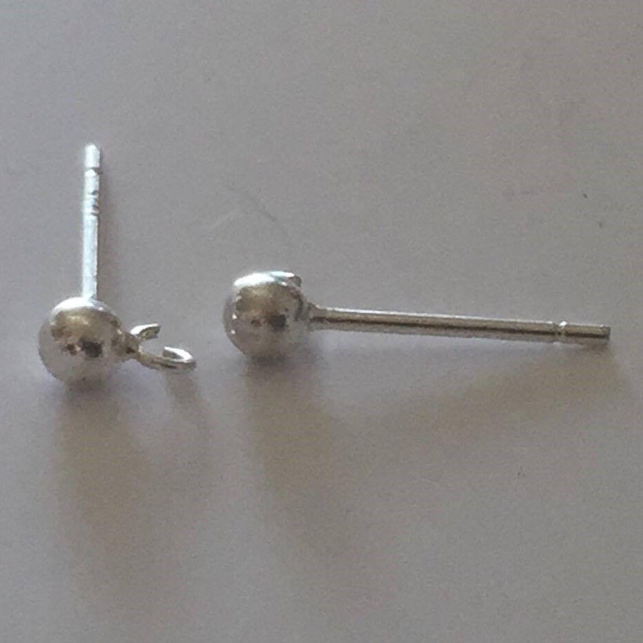 Stud Post Drop Mounts - 925 SS 2.5mm (Pair)