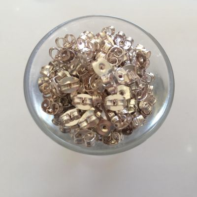 Butterfly Back - 925 SS Plated 9x4mm