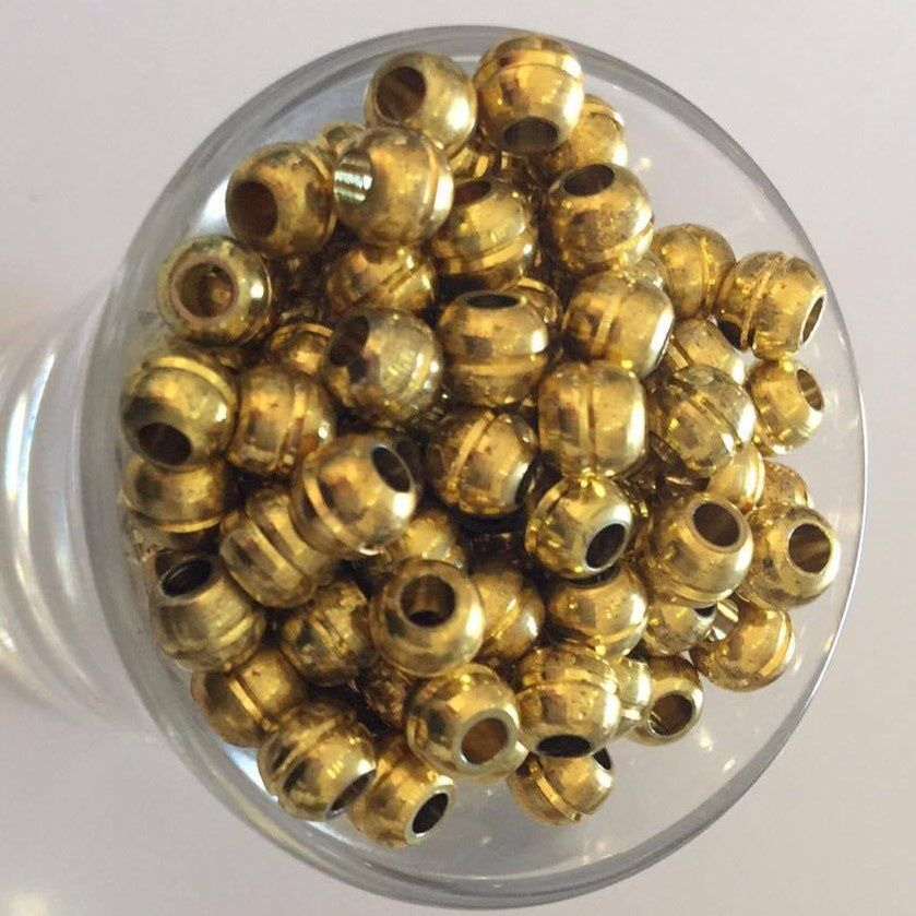 Grooved Spacer Bead - Gold 6mm