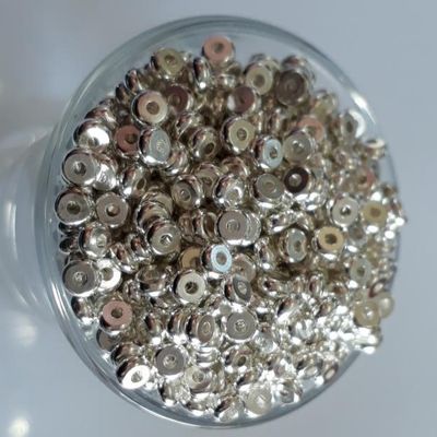 Nickel Disc - Bright  Silver 4mm