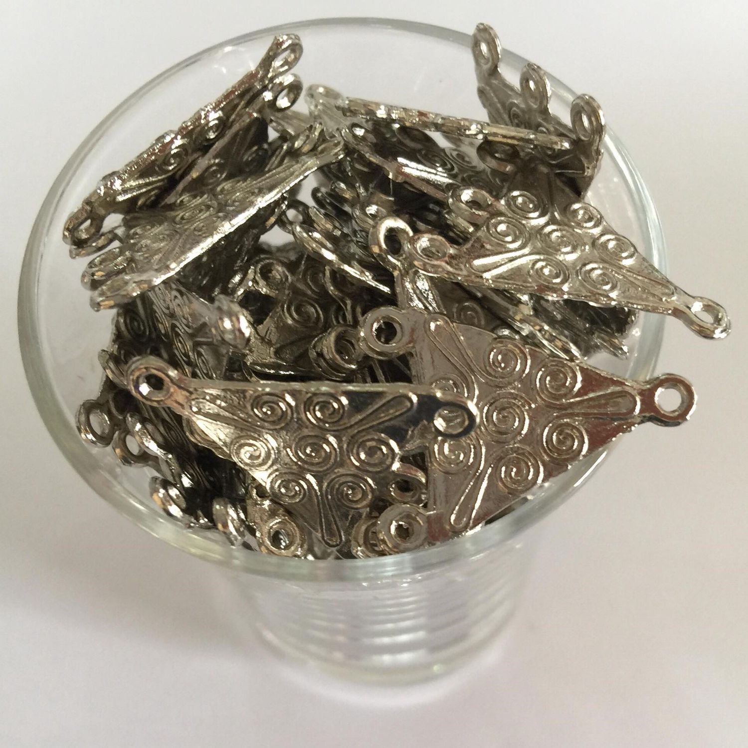 3 Drop Earring Fitting - Silver Triangle
