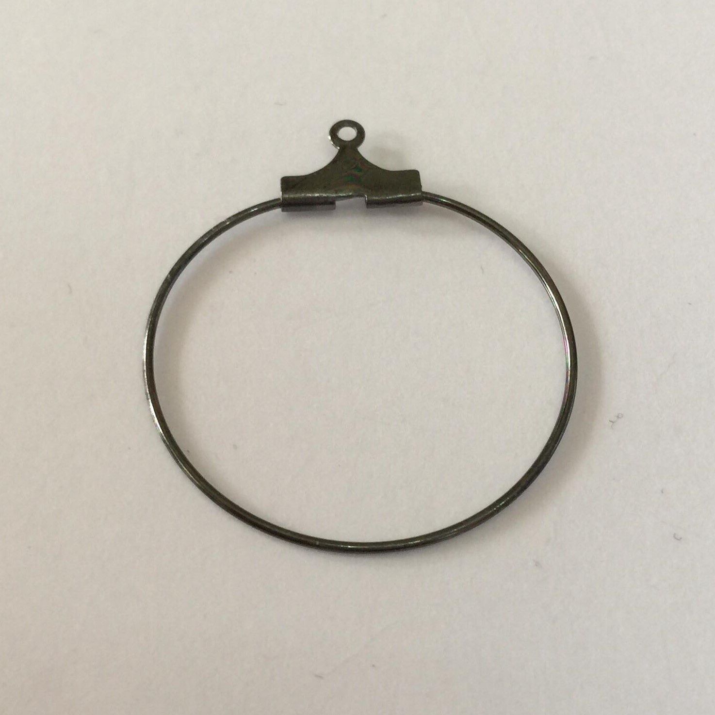 Earring Hoops - Gunmetal 25mm
