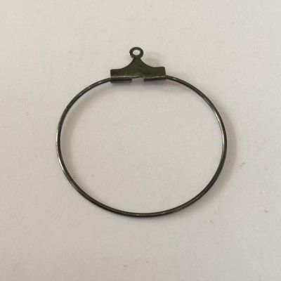Earring Hoops - Gunmetal 25mm