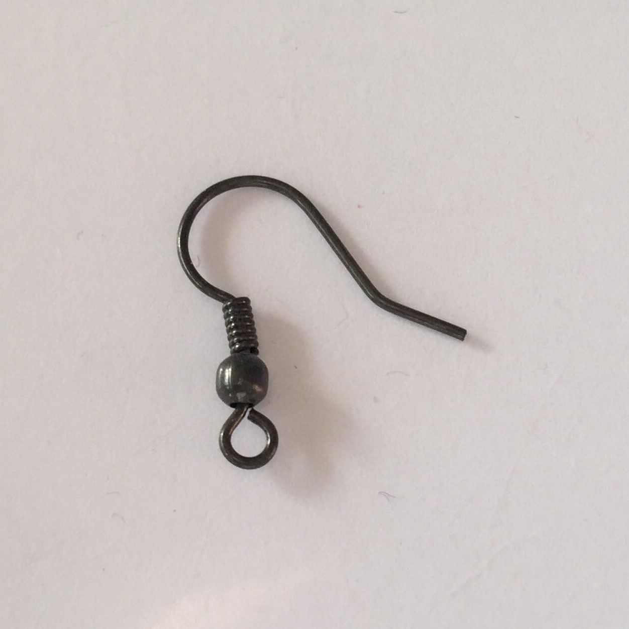 Earring Hook - Gunmetal 19mm