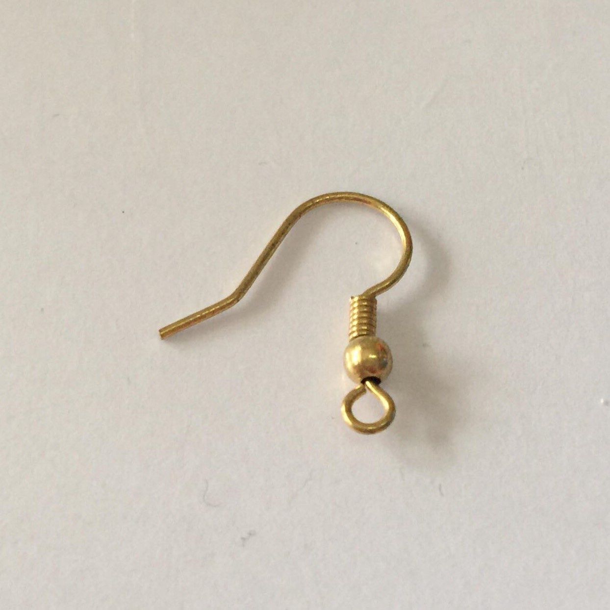 Earring Hook With Ball - Dark Gold