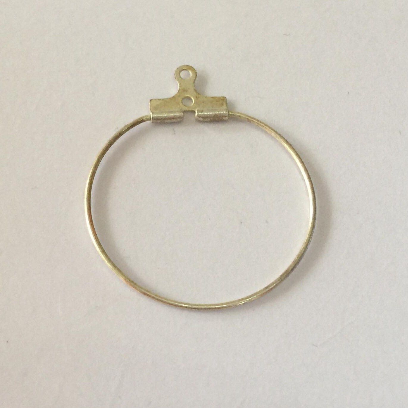 Earring Hoop - Antique Silver 25mm (Pair)