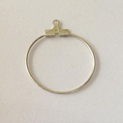 Earring Hoop - Antique Silver 25mm (Pair)