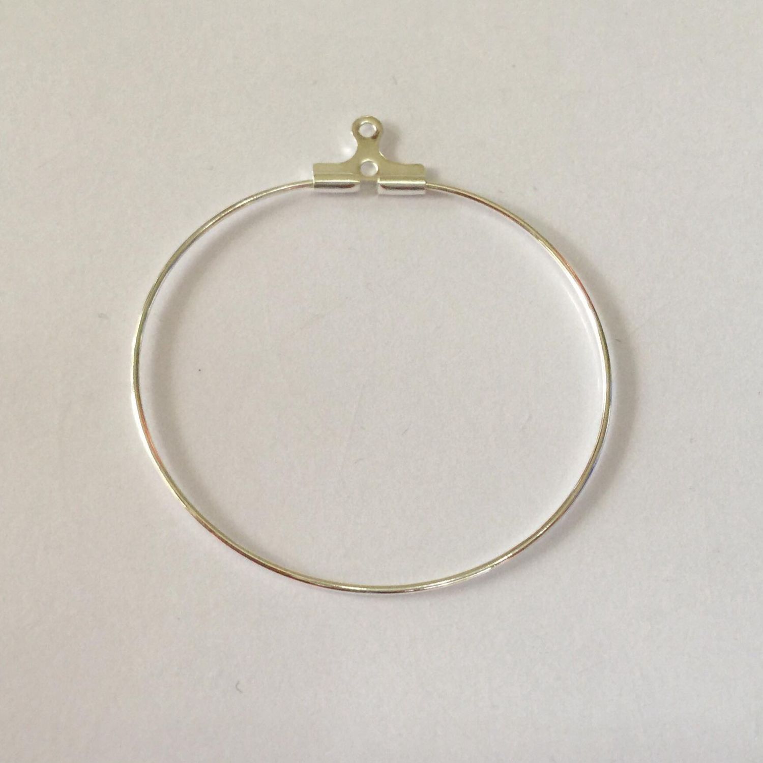Earring Hoop - Silver Plated 35mm (Pair)