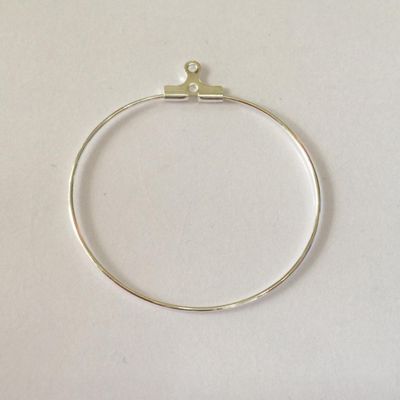 Earring Hoop - Silver Plated 35mm (Pair)