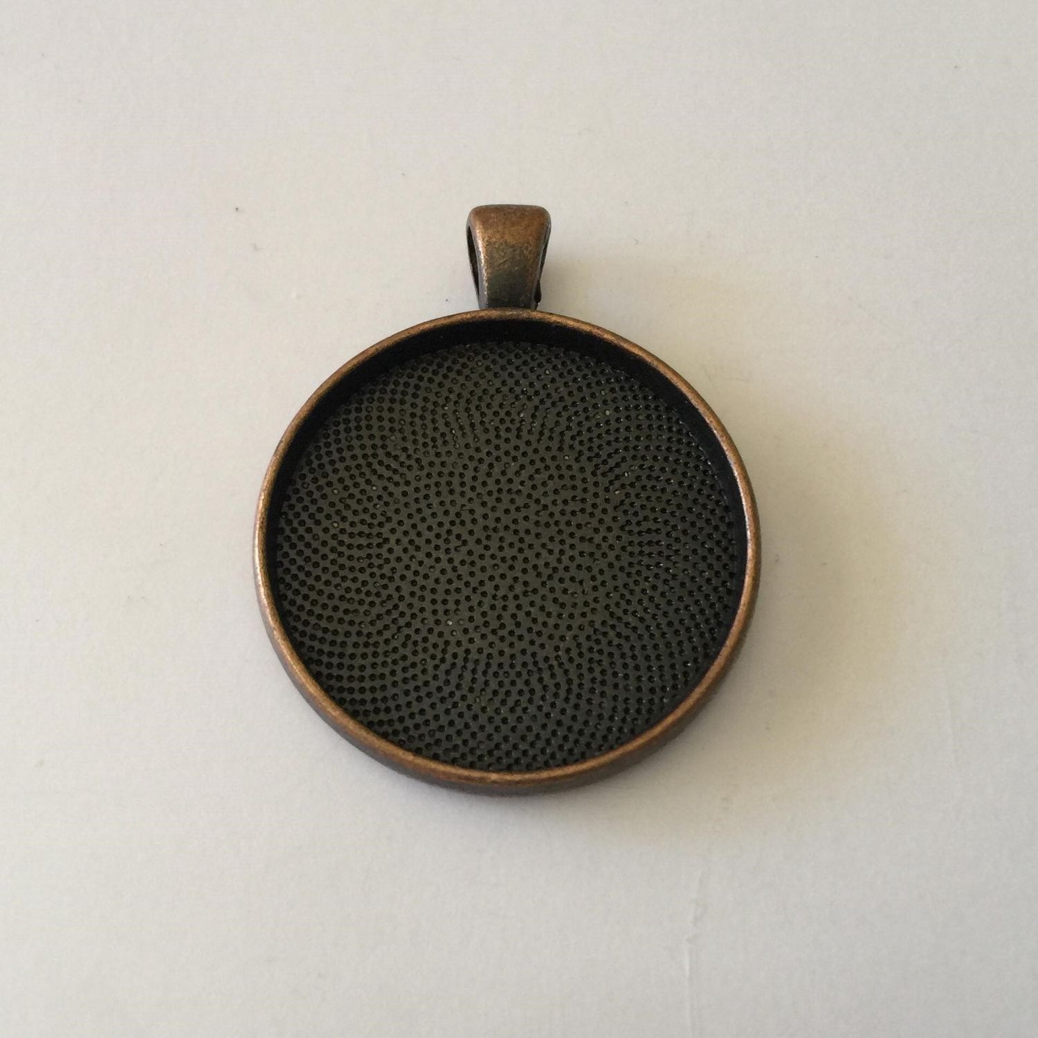 Bezel Back Pendant - Copper 32x40mm