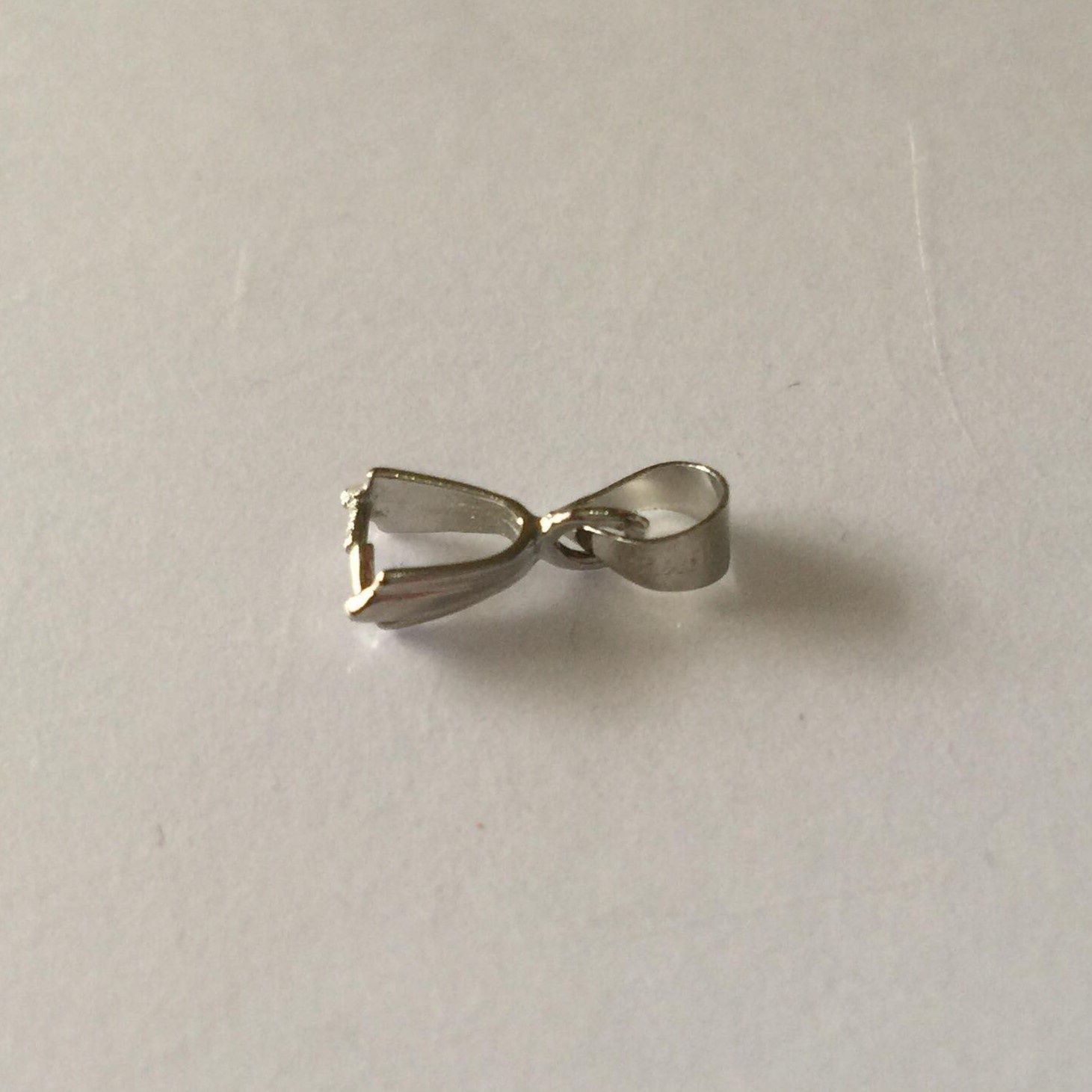 Drop Pinch Bail - Silver 7mm