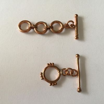 Toggle Clasp Sets - Copper