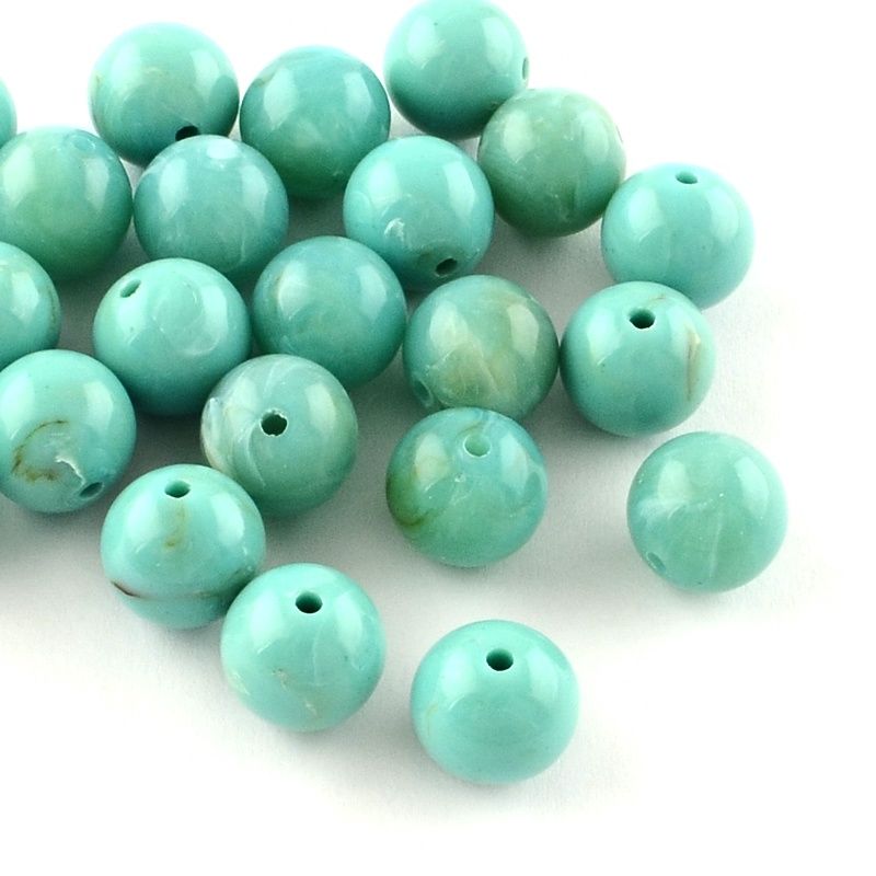 Syn. Turquoise Round - 6mm