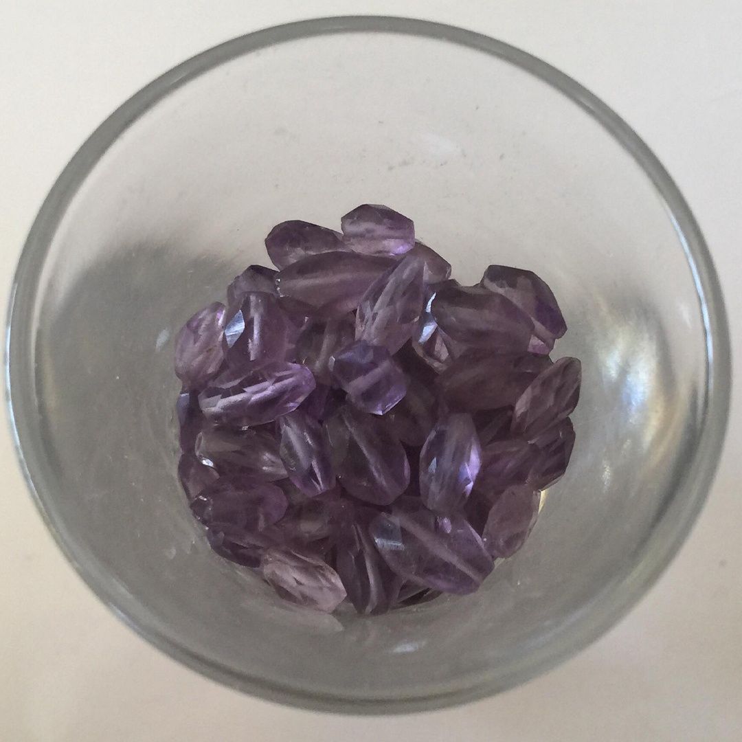 Amethyst Faceted Flat Oval 7-9mm